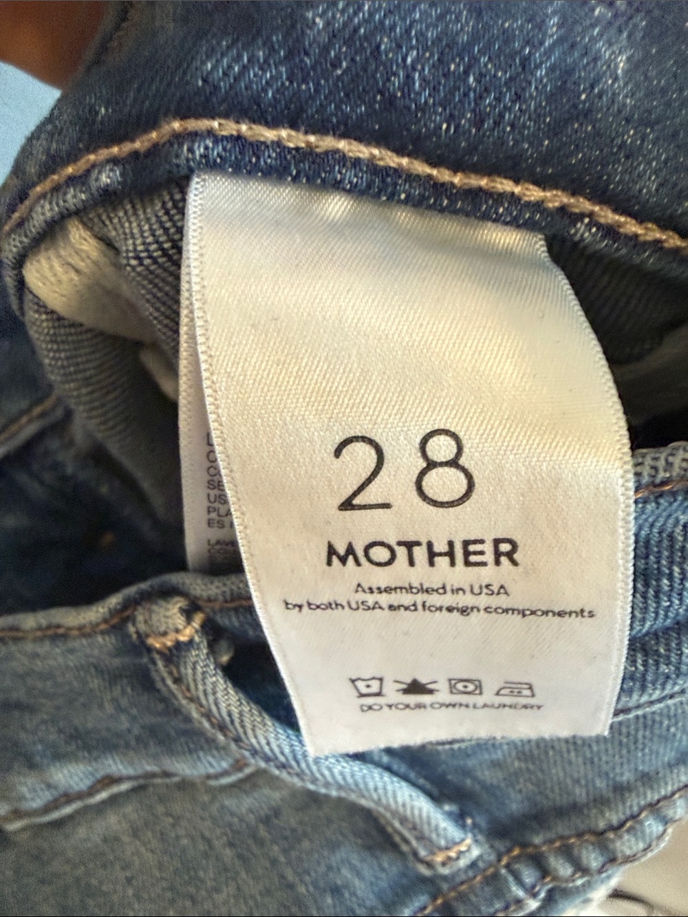 Mother High-Rise Button-Fly Flare Jeans in Blue Denim - Picture 4 of 4